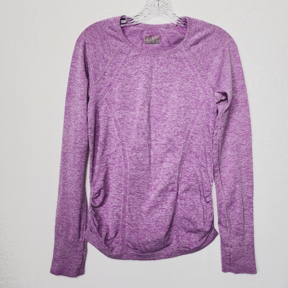 Athleta Sz M Pullover Long Sleeve Heathered Activewear Top.